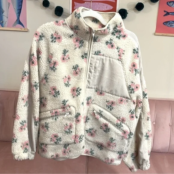 Looks like a Loveshackfancy copy Pink Floral Teddy Jacket - Picture 3 of 11
